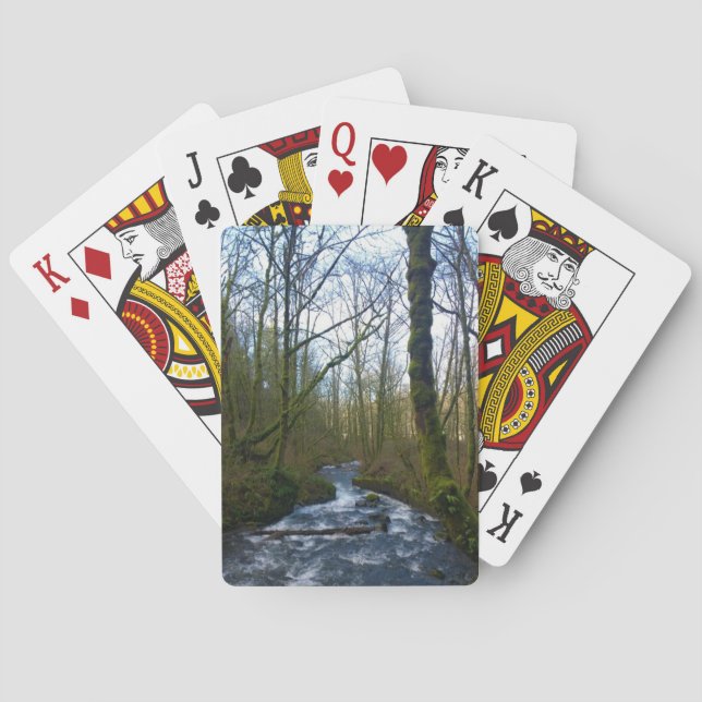 Runoff from Bridal Veil Falls, OR Playing Cards (Back)