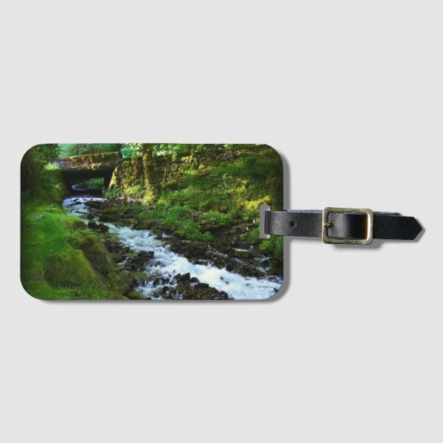 Runoff from Wahkeena Falls, OR Luggage Tag (Front Horizontal)