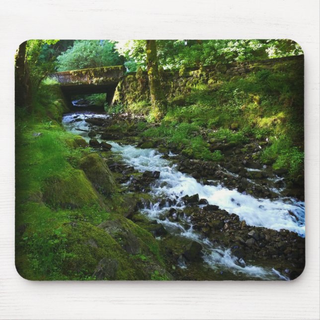 Runoff from Wahkeena Falls, Oregon Mouse Pad (Front)