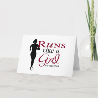 Runs Like a Girl Card