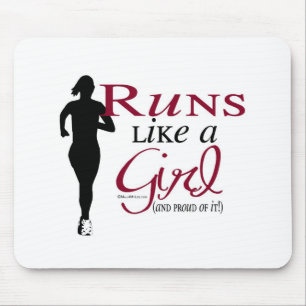 Runs Like a Girl Mouse Pad