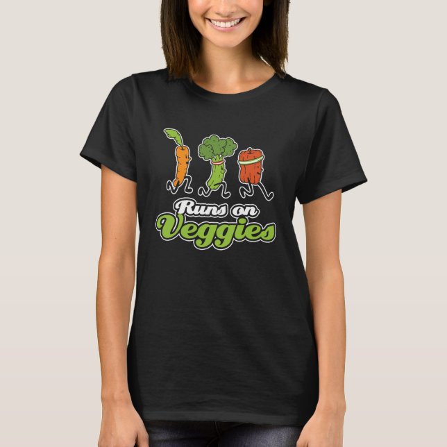 Runs on Veggies T-Shirt (Front)