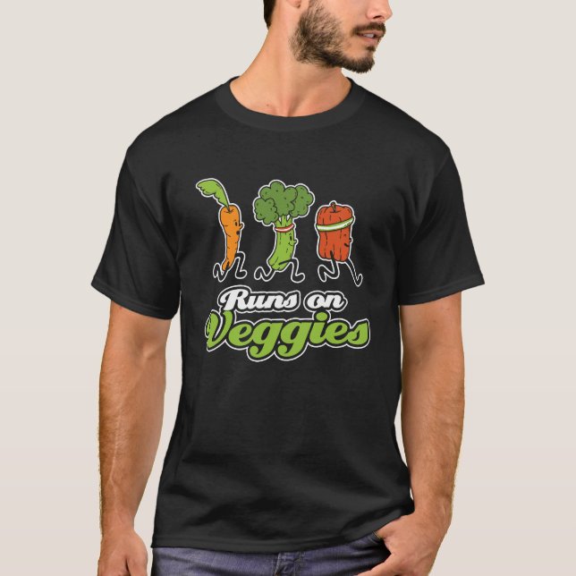Runs on Veggies T-Shirt (Front)