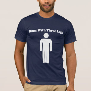 Runs With Three Legs White T-Shirt