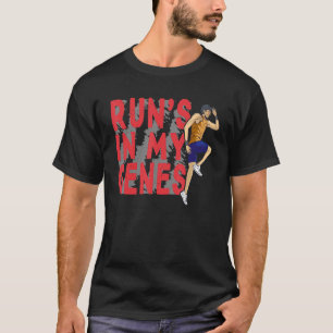 Runu2019s In My Genes Marathon And Running T-Shirt
