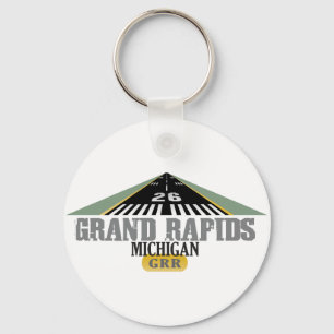Runway 26 - Grand Rapids Michigan GRR Keychain