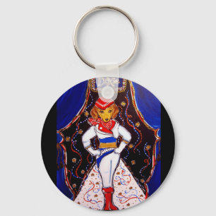 Runway Doxie Keychain