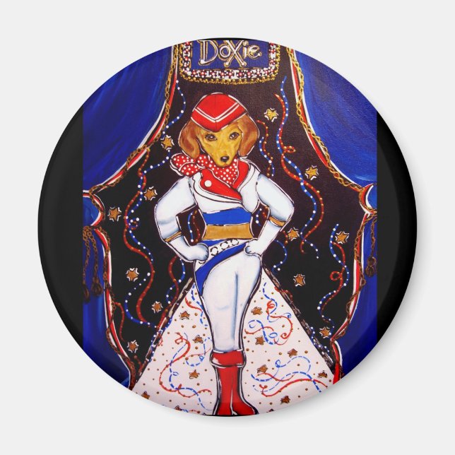 Runway Doxie Magnet (Front)