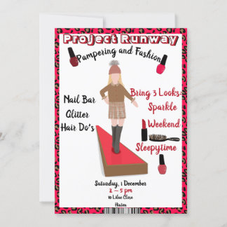 Runway Fashion and Model Catwalk Party Invitation