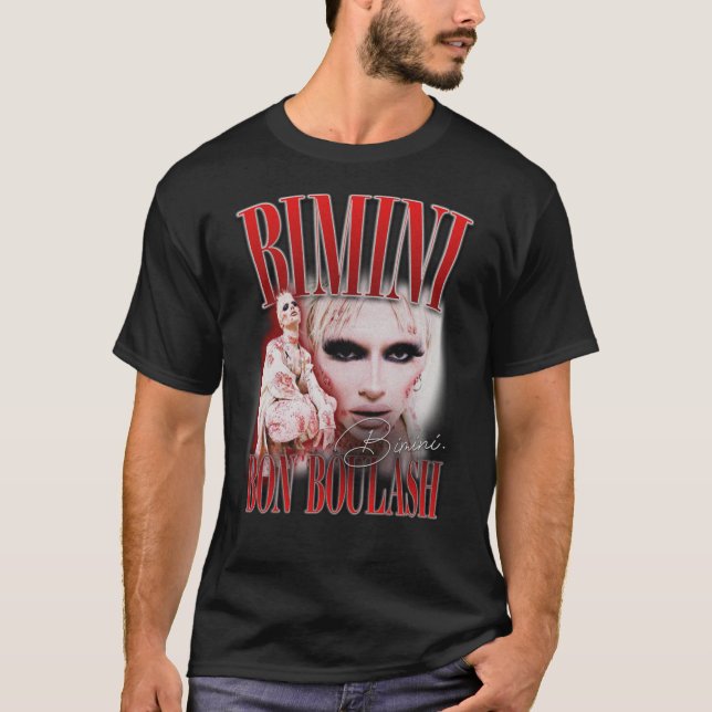 Rupaul&x27;s Drag Race UK Bimini Bon Boulash Merch T-Shirt (Front)
