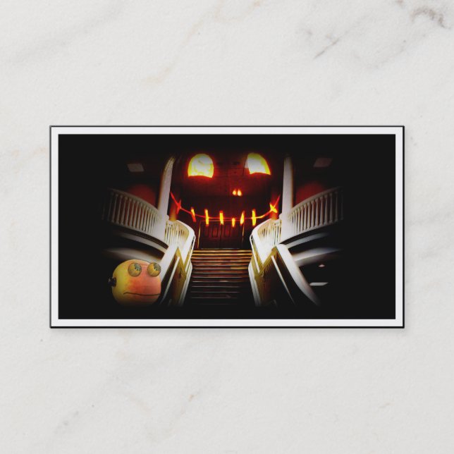 Rupert at the Spooky Staircase Business Card (Front)