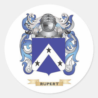 Rupert Coat of Arms (Family Crest) Classic Round Sticker