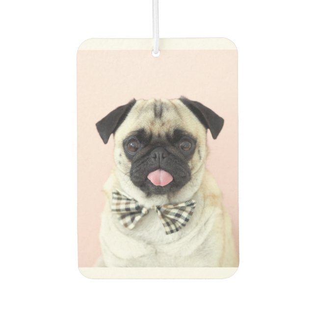 Rupert The Pug Car Air Freshener (Front)