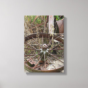 Rural Abandoned Metal Items Canvas Print