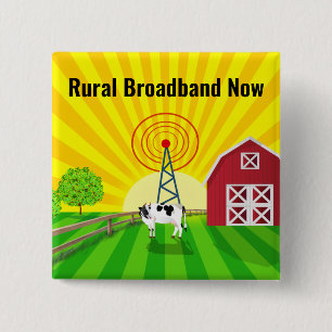Rural Broadband Now 2 Inch Square Button