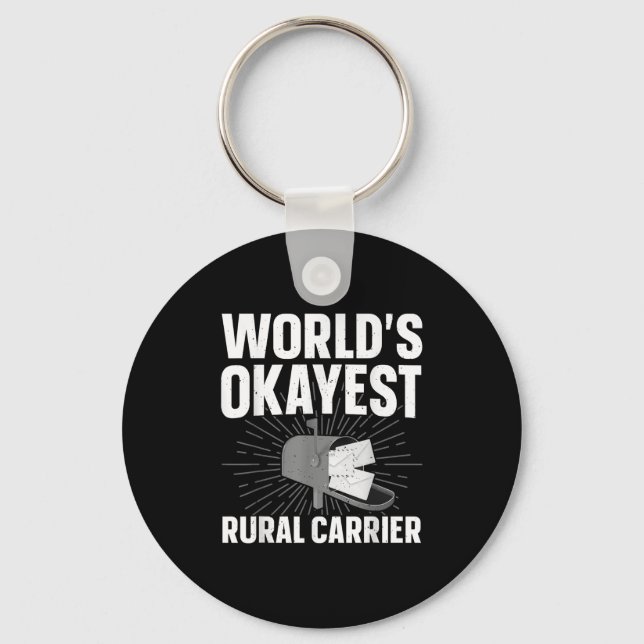 Rural Carrier Art For Men Women Postal Worker Rura Keychain (Front)