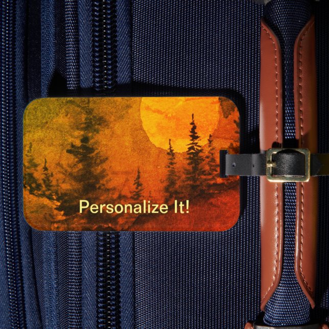 Rural country landscape luggage tag (Front Insitu 4)