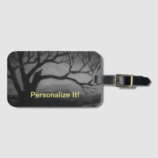 Rural country landscape luggage tag
