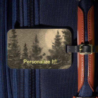 Rural country landscape luggage tag