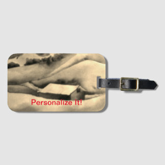 Rural country landscape luggage tag