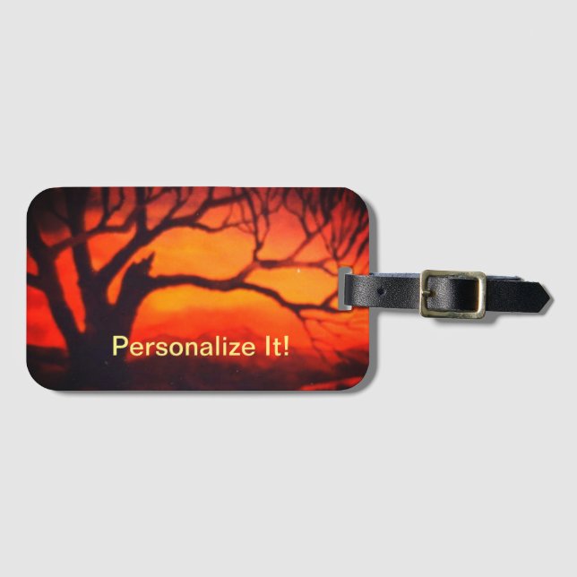 Rural country landscape luggage tag (Front Horizontal)