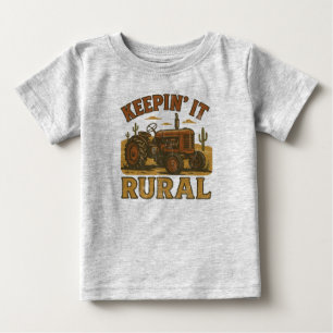 Rural Country Tractor Baby T-Shirt