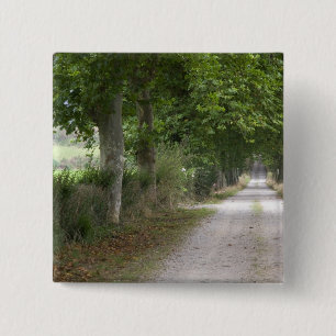 Rural dirt country road near the town of 2 inch square button