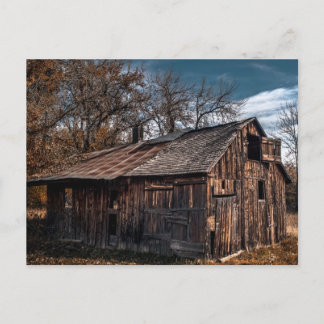 Rural Farm Cabin Or Old Barn Postcard