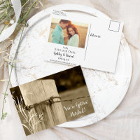 Rural Fence Post Farm Wedding Save the Date
