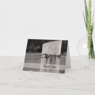 Rural Fence Post Thank You Card