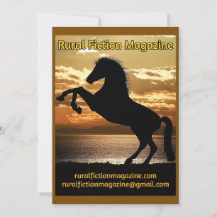 Rural Fiction Magazine Logo horse and sunset Holiday Card