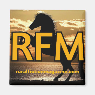 Rural Fiction Magazine Logo horse and sunset Magnet