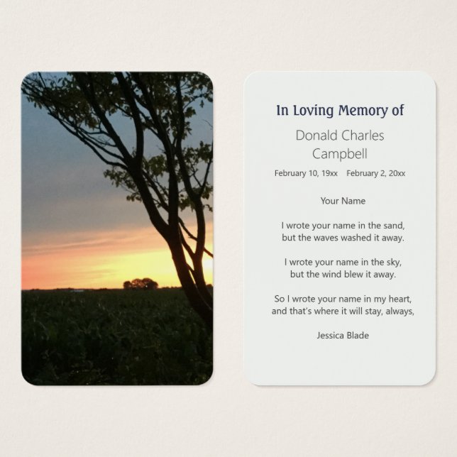 Rural Fields Sunset  (Front & Back)