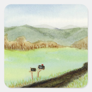 Rural Free Delivery Square Sticker