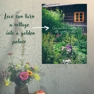 Rural house with cozy garden  poster
