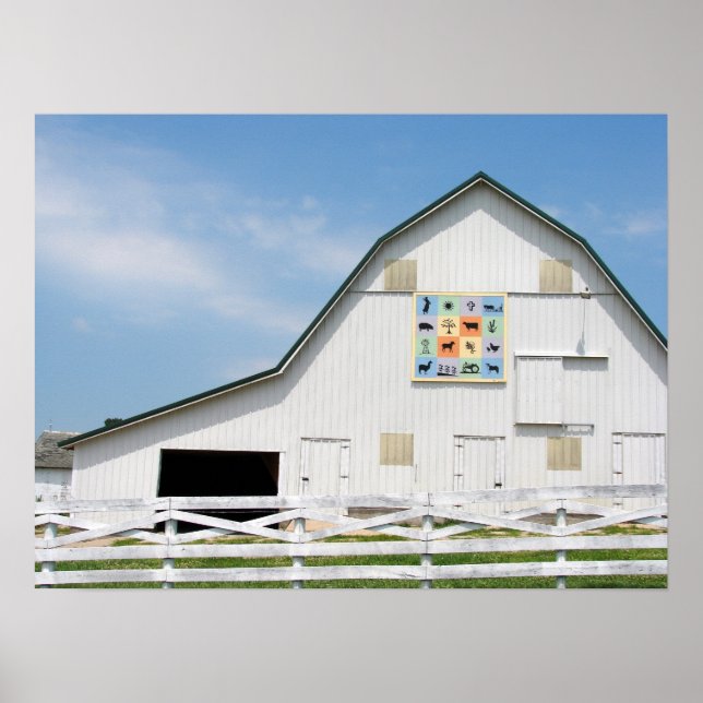 Rural Iowa Animal Barn Poster (Front)