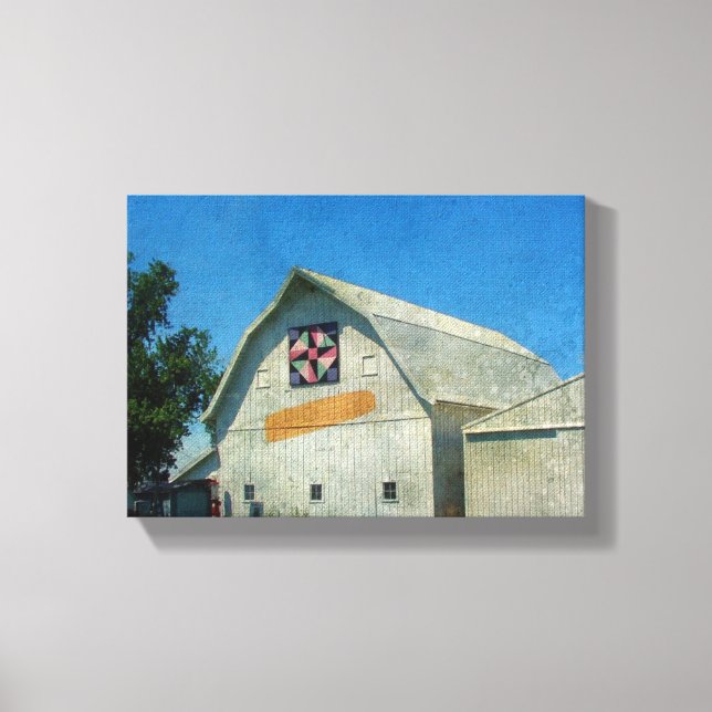 Rural Iowa Barn Canvas Print (Front)