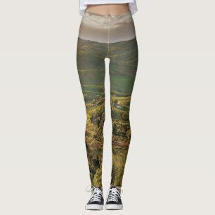 Rural Italian farmlands, Tuscany sunset. Leggings