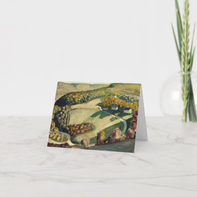 Rural Landscape by Grant Wood Thank You Card (Front)