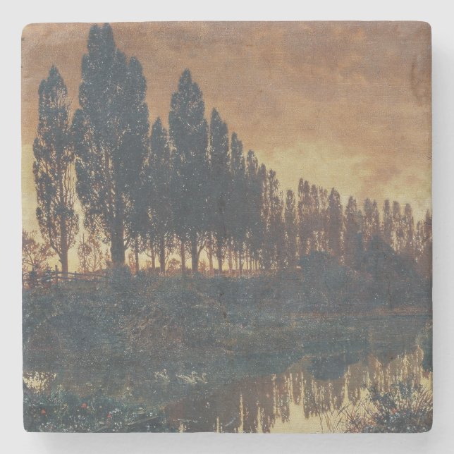 Rural Landscape in Bavaria (Germany) Stone Coaster (Front)