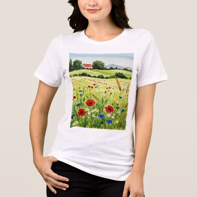 Rural landscape Tri-Blend shirt (Front)