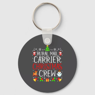Rural Mail Carrier Christmas Crew Matching Xmas Ma Keychain