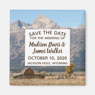 Rural Ranch Wedding Save the Date Magnet