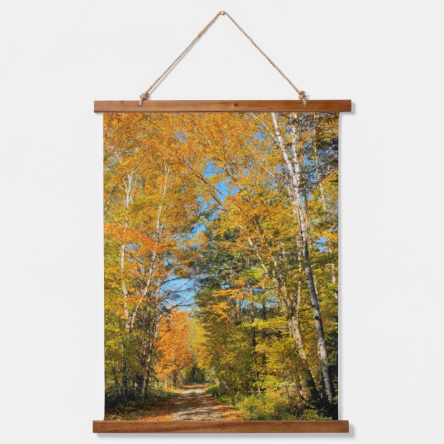 Rural Road Autumn Colours New Hampshire Hanging Tapestry (Front)