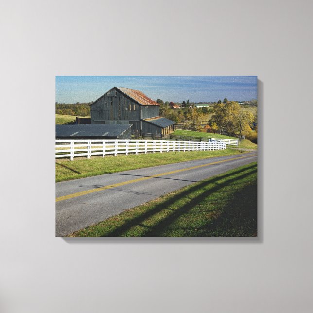 Rural road through Bluegrass region of 2 Canvas Print (Front)
