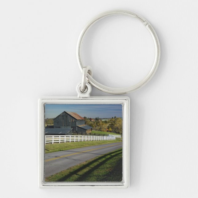 Rural road through Bluegrass region of 2 Keychain (Front)