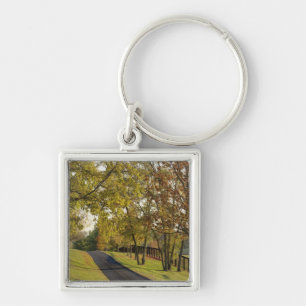 Rural road through Bluegrass region of Kentucky 2 Keychain