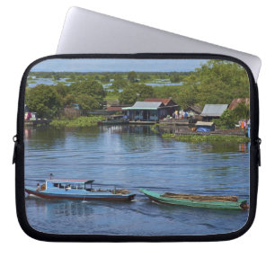 Rural scene, Tonle Sap Lake, Siem Reap, Angkor, Laptop Sleeve