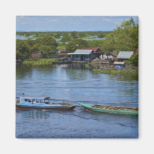 Rural scene, Tonle Sap Lake, Siem Reap, Angkor, Magnet
