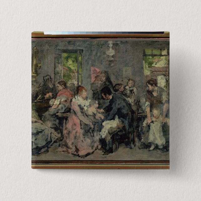 Rural Vaccination 2 Inch Square Button (Front)